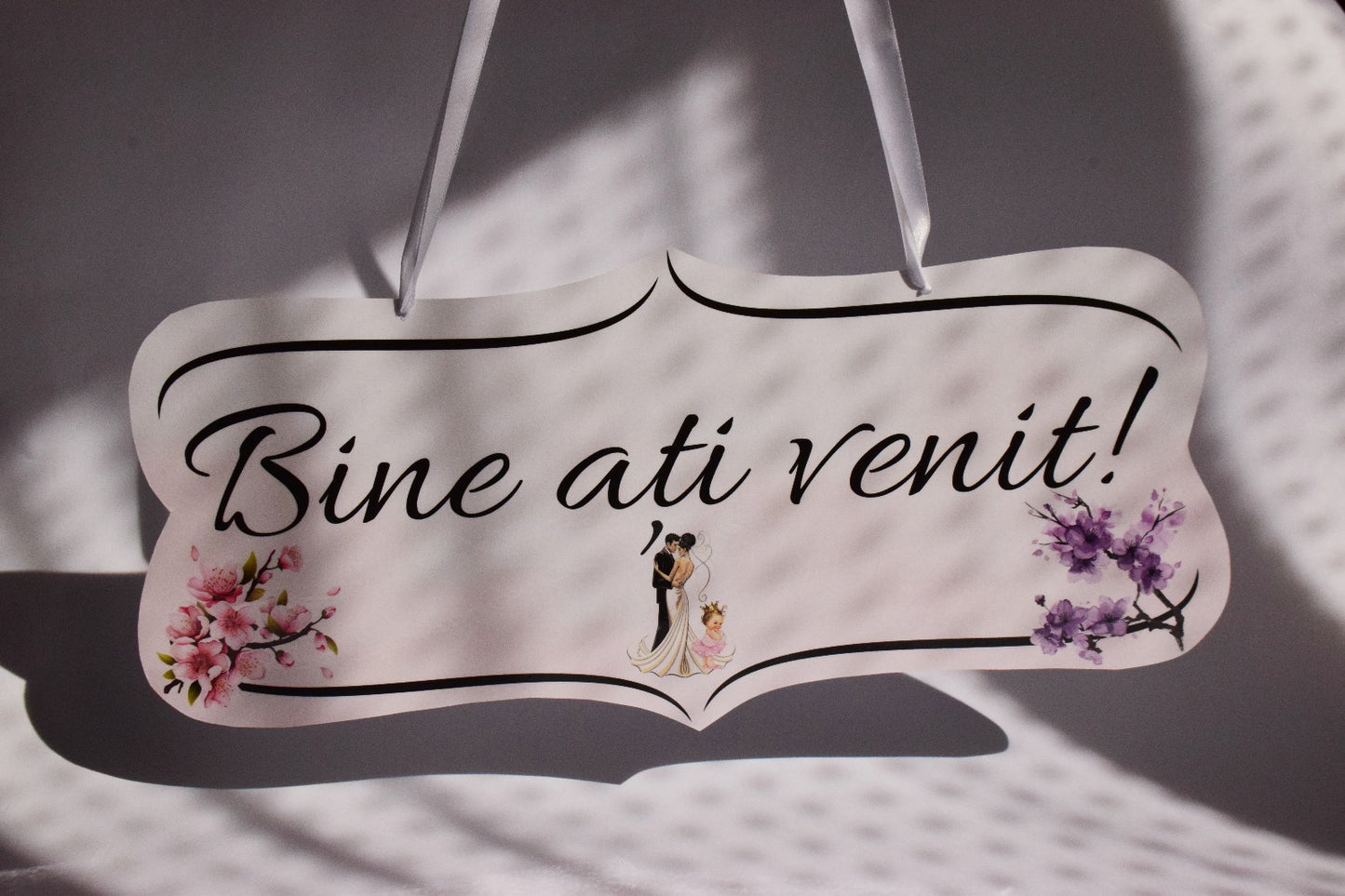 Pancardă „Bine ați venit”