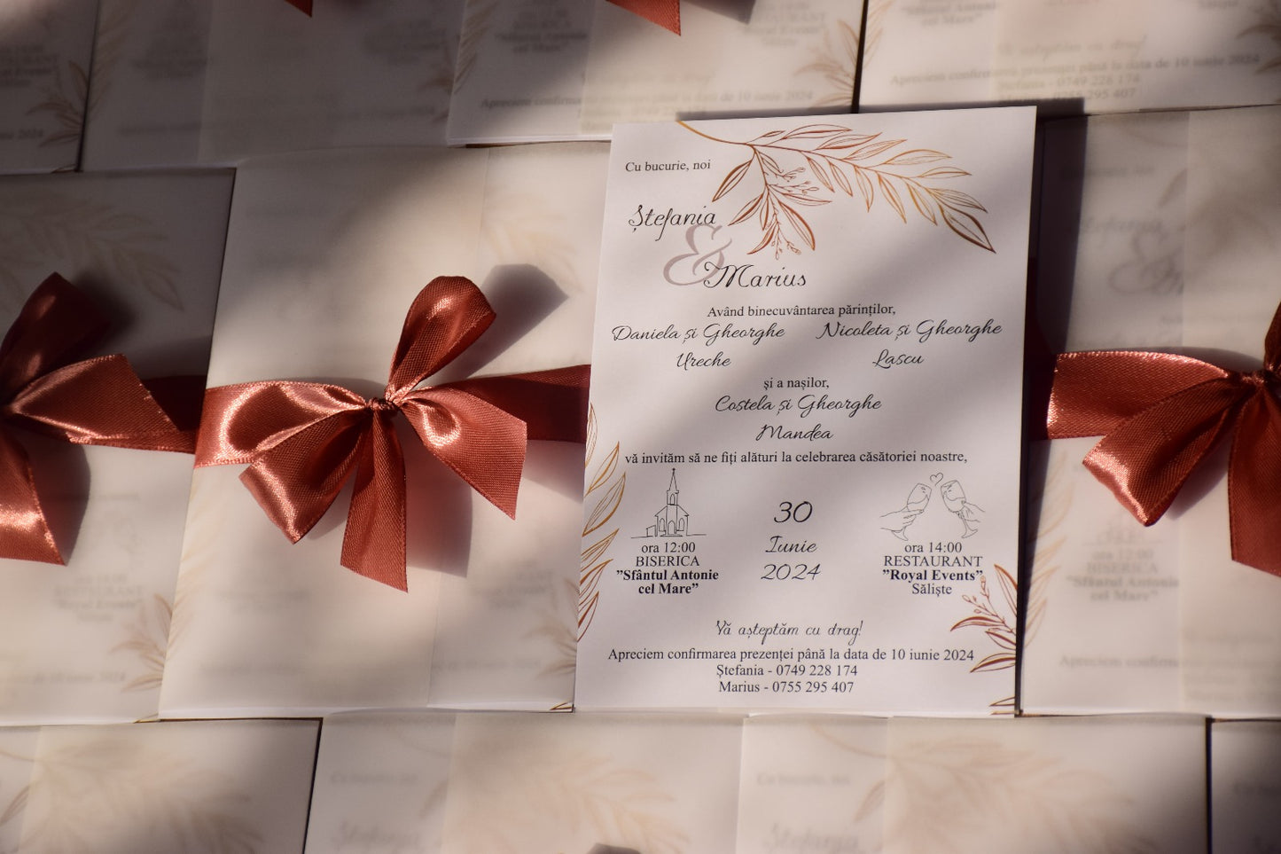 Invitatie Nunta cu plic de calc - Model N63