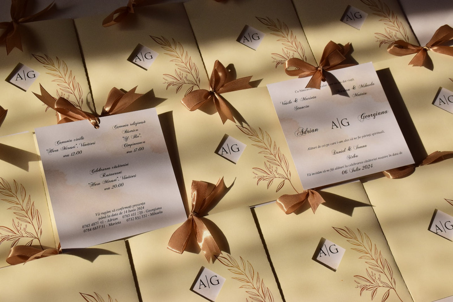 Invitatie Nunta handmade cu plic - Model N73