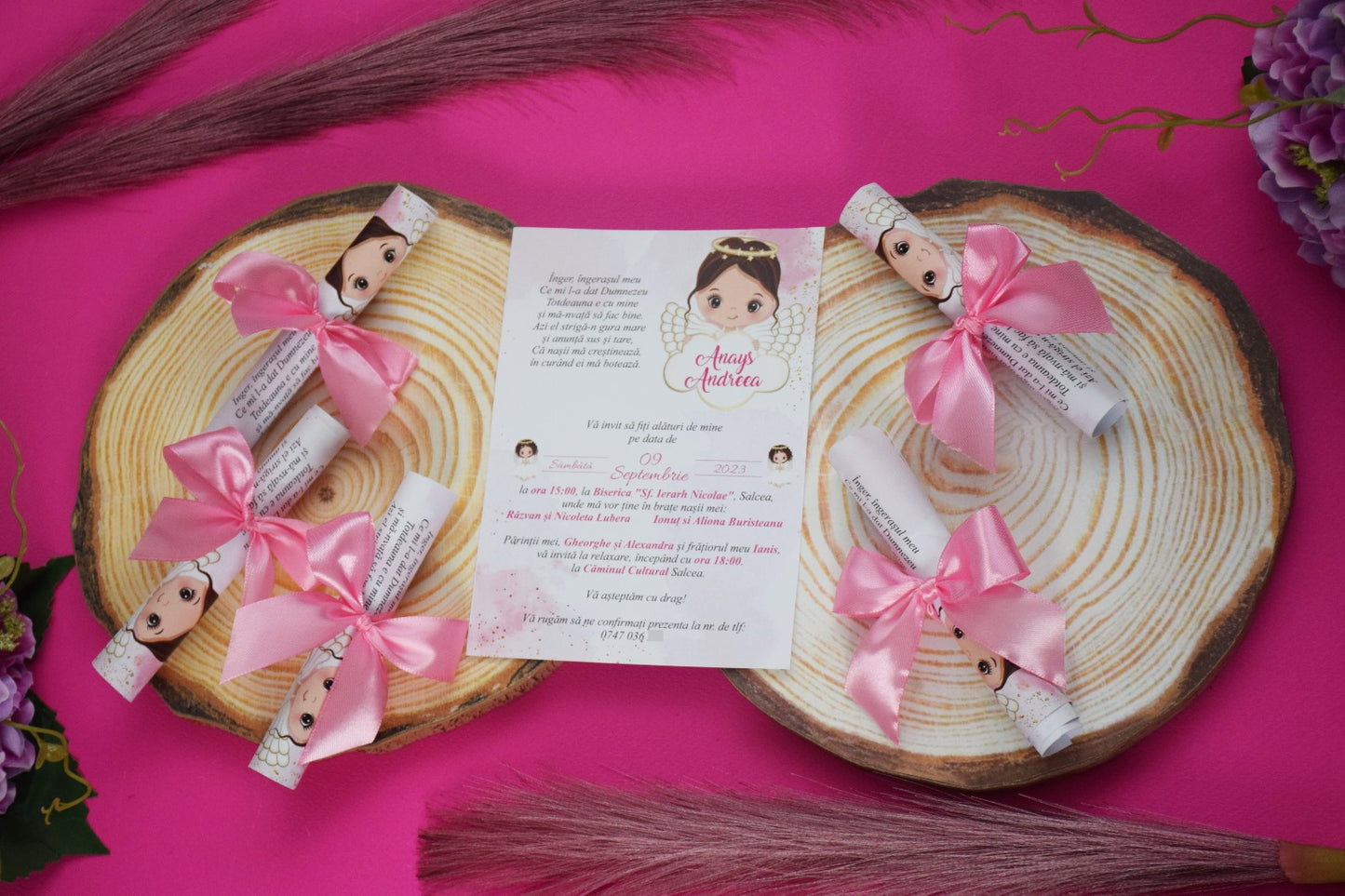 Invitatie Botez Fetita - Model B34