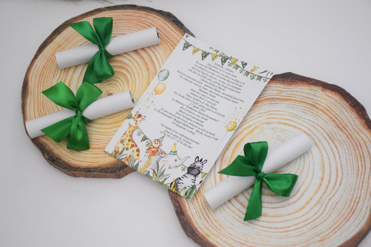 Invitatie Botez tema Jungla - Model B35
