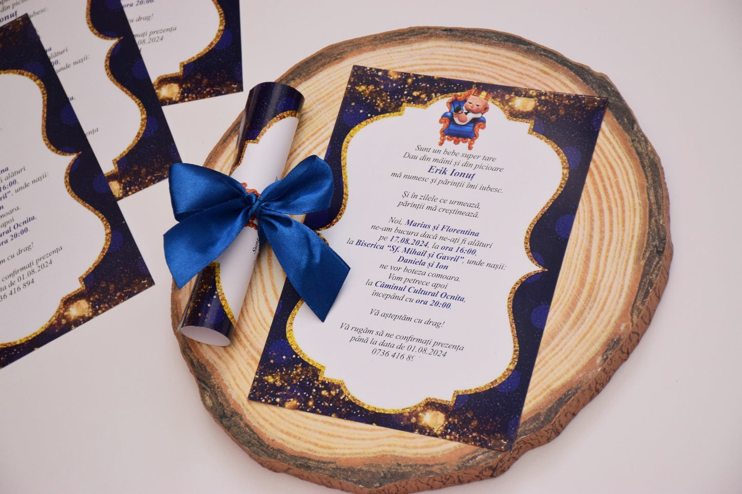 Invitatie Botez tema Baby Boss - Model B38