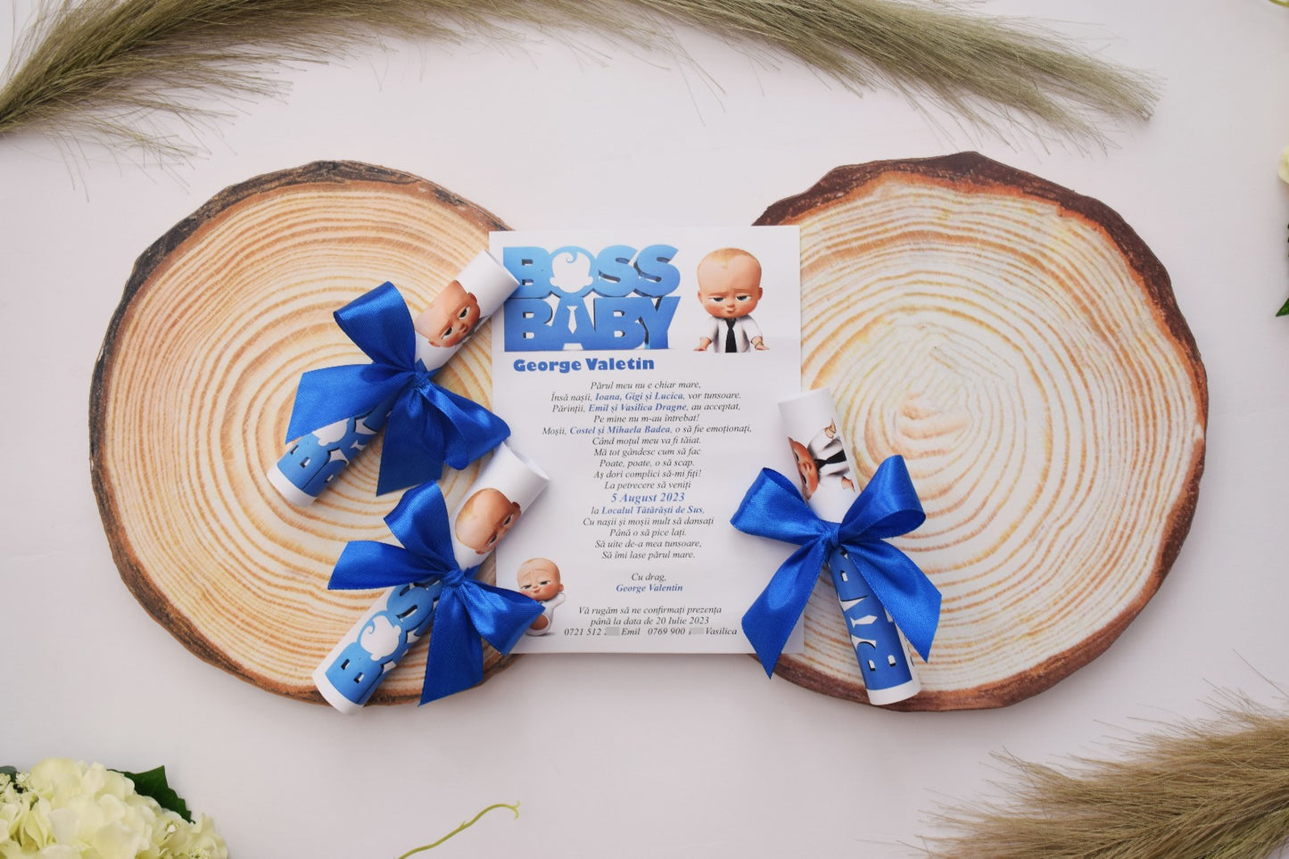 Invitatie Botez - tema Baby Boss - Model B93