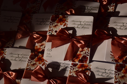 Invitatie Nunta tip Carte 3 laturi - Model N101