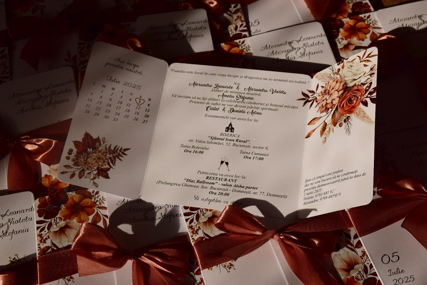 Invitatie Nunta tip Carte 3 laturi - Model N101