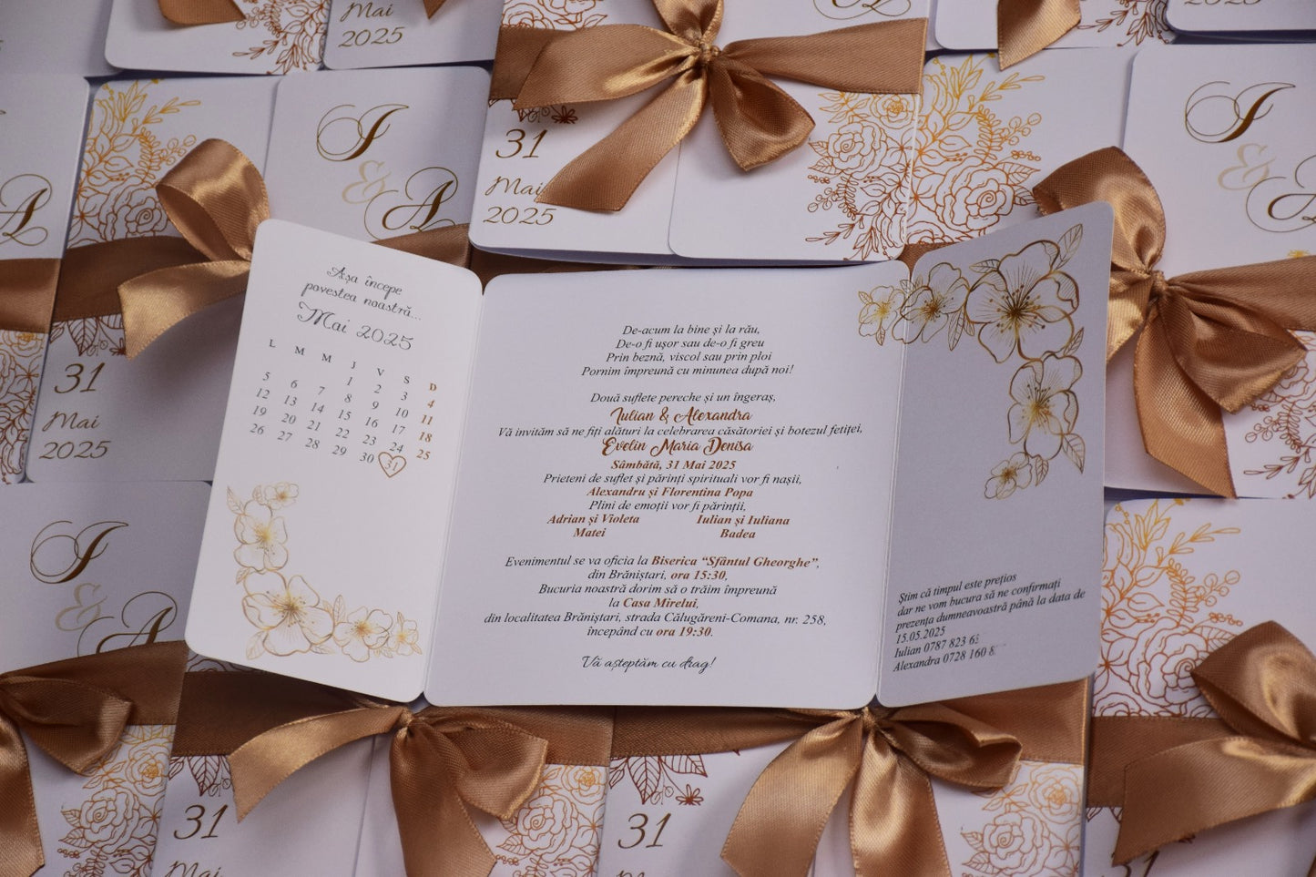 Invitatie Nunta tip Carte 3 laturi - Model N100