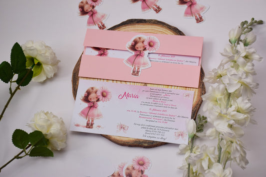 Invitație Botez Fetiță - Model B92