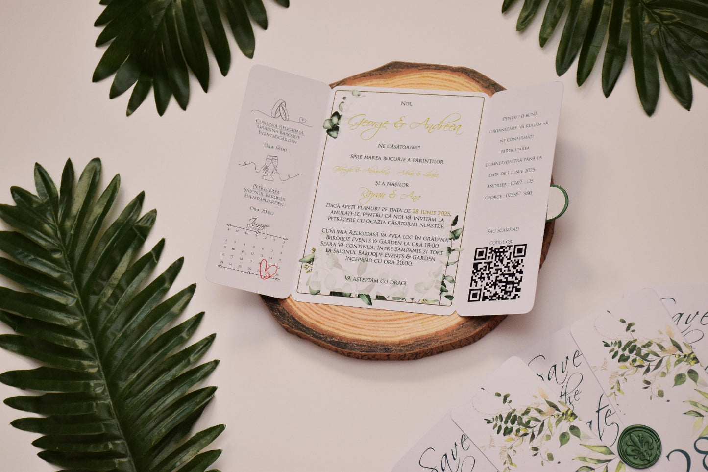Invitație Nunta cu Sigiliu de Ceara - Model N121