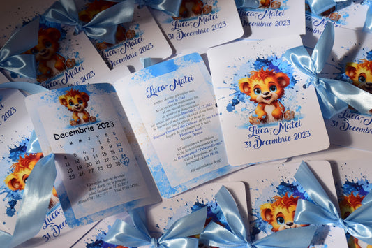 Invitație Botez tema Leu- Model B82