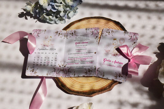 Invitatie Botez tema Lebădă - Model B88