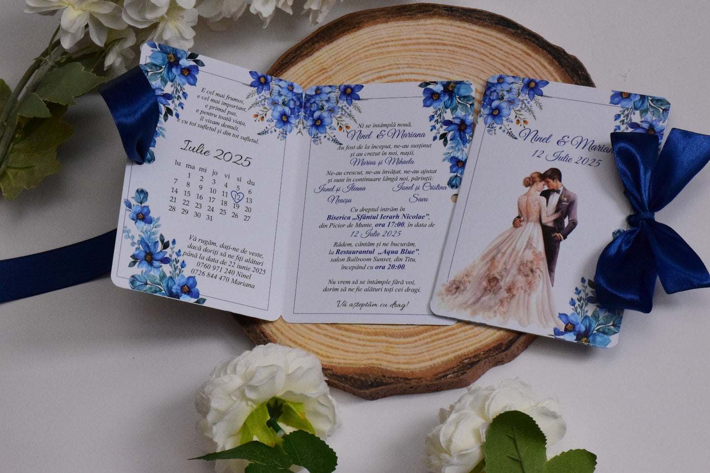 Invitatie Nunta si Botez tip Cărticică NB65
