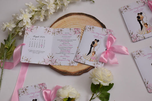 Invitatie Nunta si Botez tip Cărticică NB66
