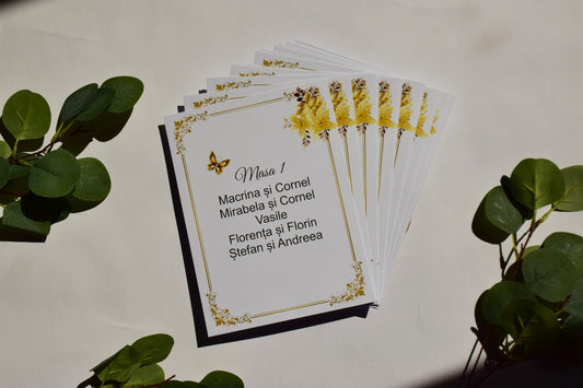 Numar de Masa personalizat numele invitatiilor NM20