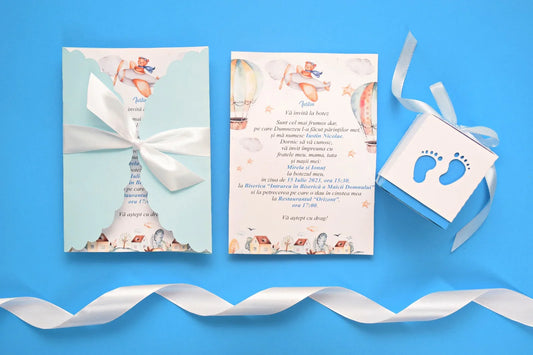 Invitatie Botez tema Ursulet - Model B11