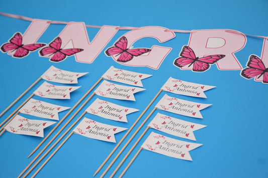 Ghirlanda Botez tema Fluture - G12
