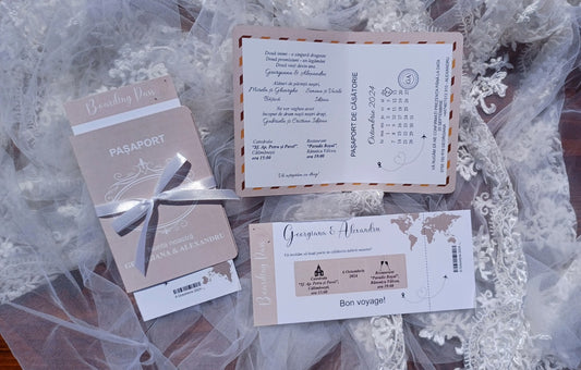 Invitatie Nunta - Pasaport - N112