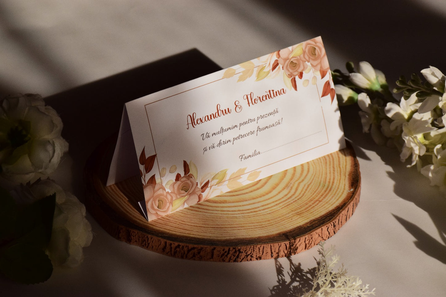 Invitație de Nuntă handmade personalizata cu Fluture Elegant - Model N114
