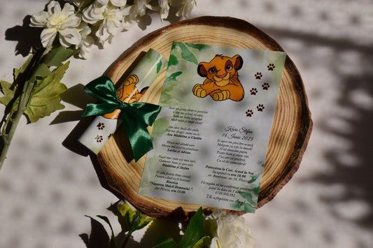 Invitație Botez Rulata cu Fundiță - Model B62