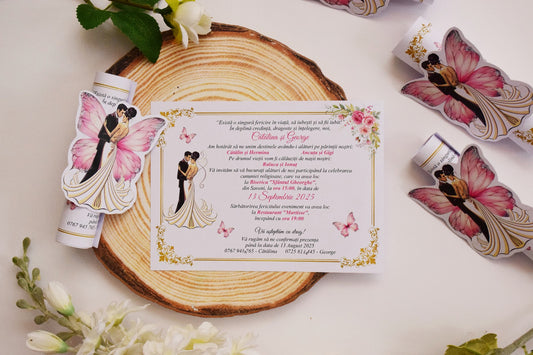 Invitatie Nunta rulata - N185