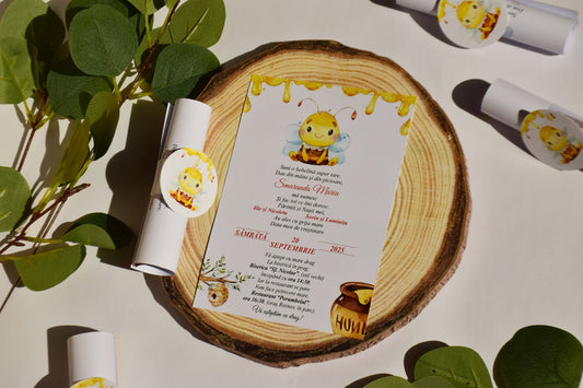 Invitație Botez tema Albinuta - B149