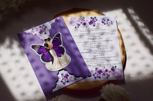 Invitație Nunta tema Fluture - N194