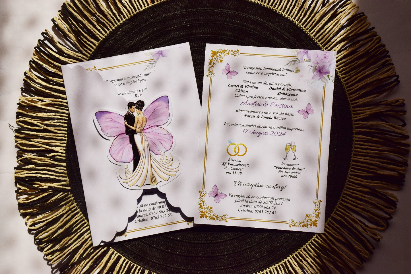 Invitație Nunta tema Fluture - N199