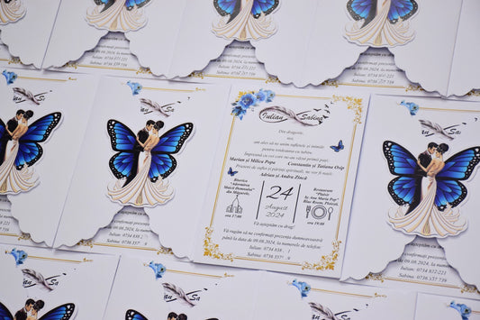 Invitație Nunta tema Fluture - N201