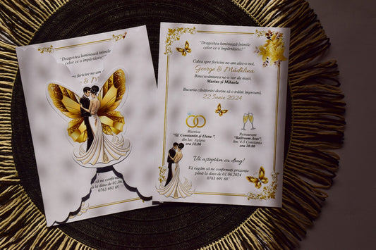 Invitație Nunta tema Fluture - N202