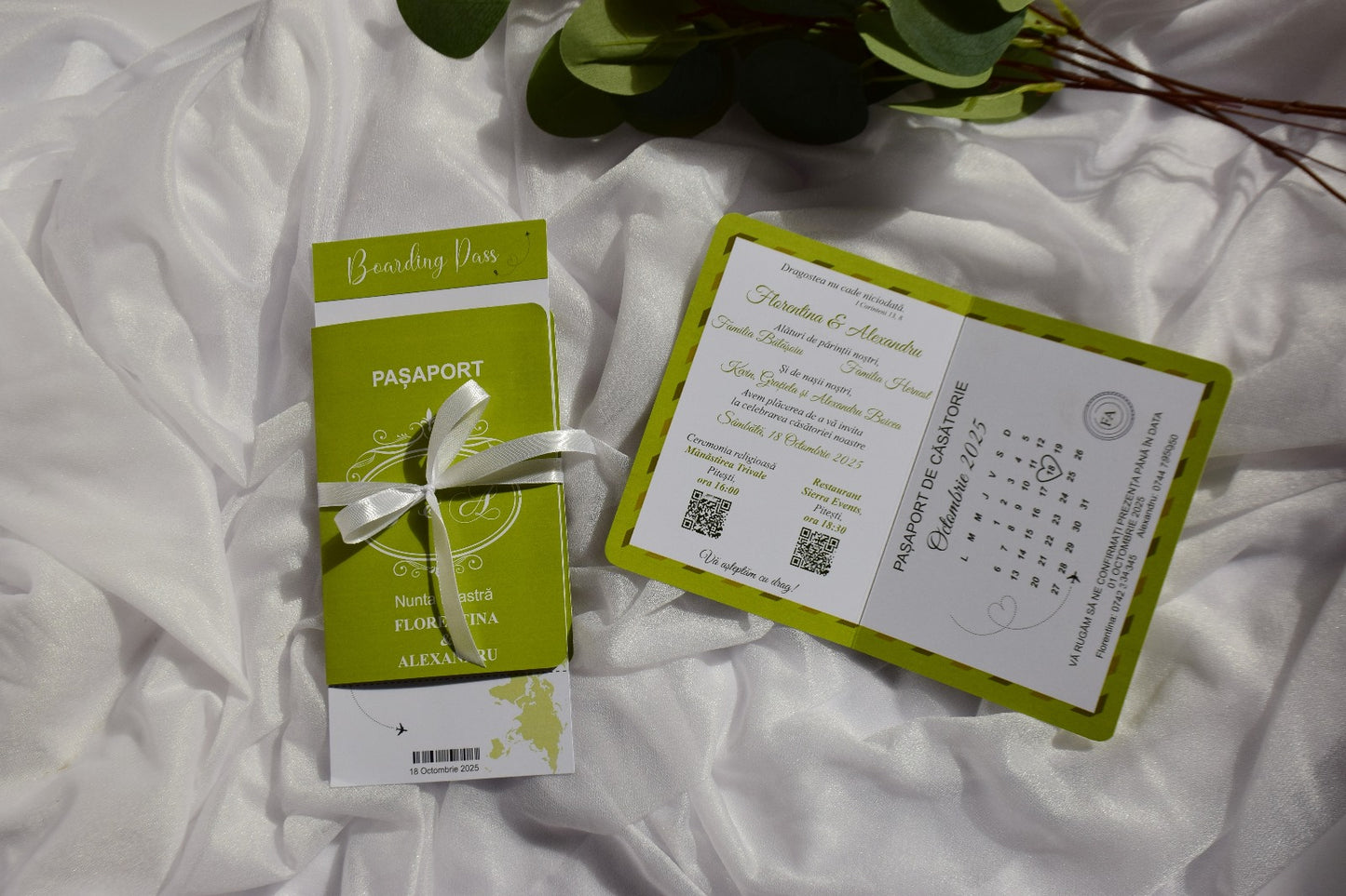 Invitație Nunta handmade tip Pașaport - Model N212
