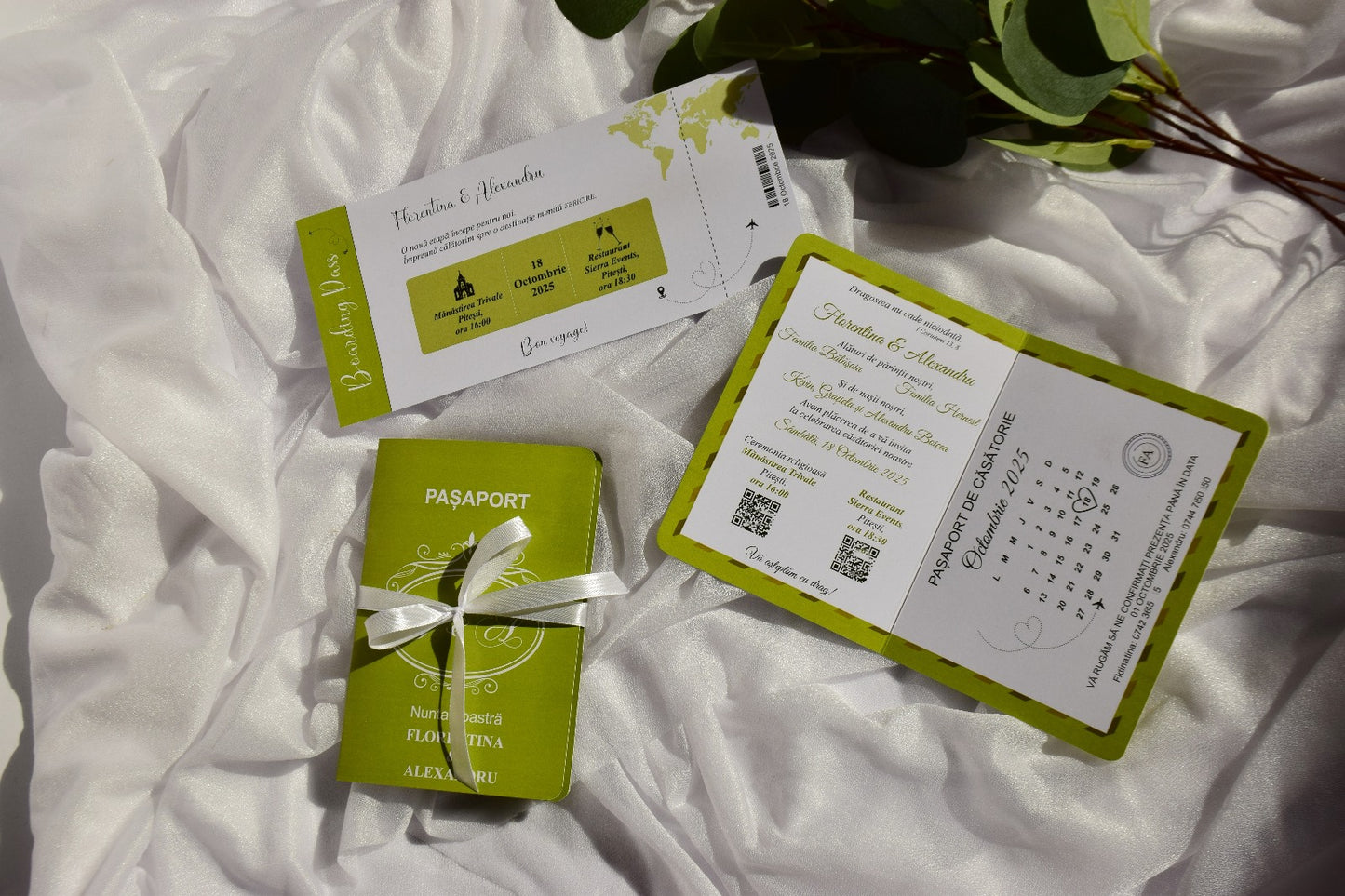 Invitație Nunta handmade tip Pașaport - Model N212