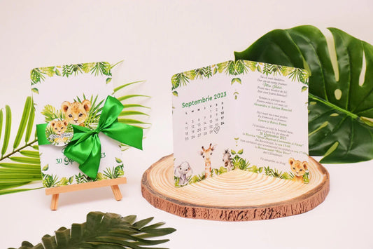 Invitatie Botez tema jungla - Model B6