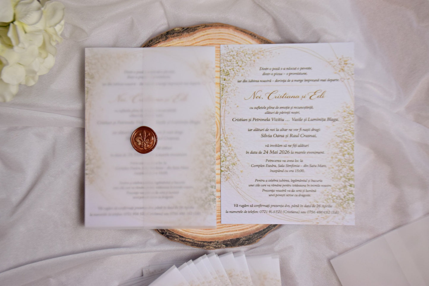 Invitație Nunta cu sigiliu - Model N288