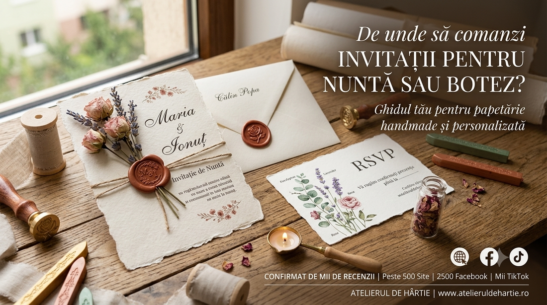 De unde să comanzi invitații pentru nuntă sau botez? Ghidul evenimentelor cu suflet