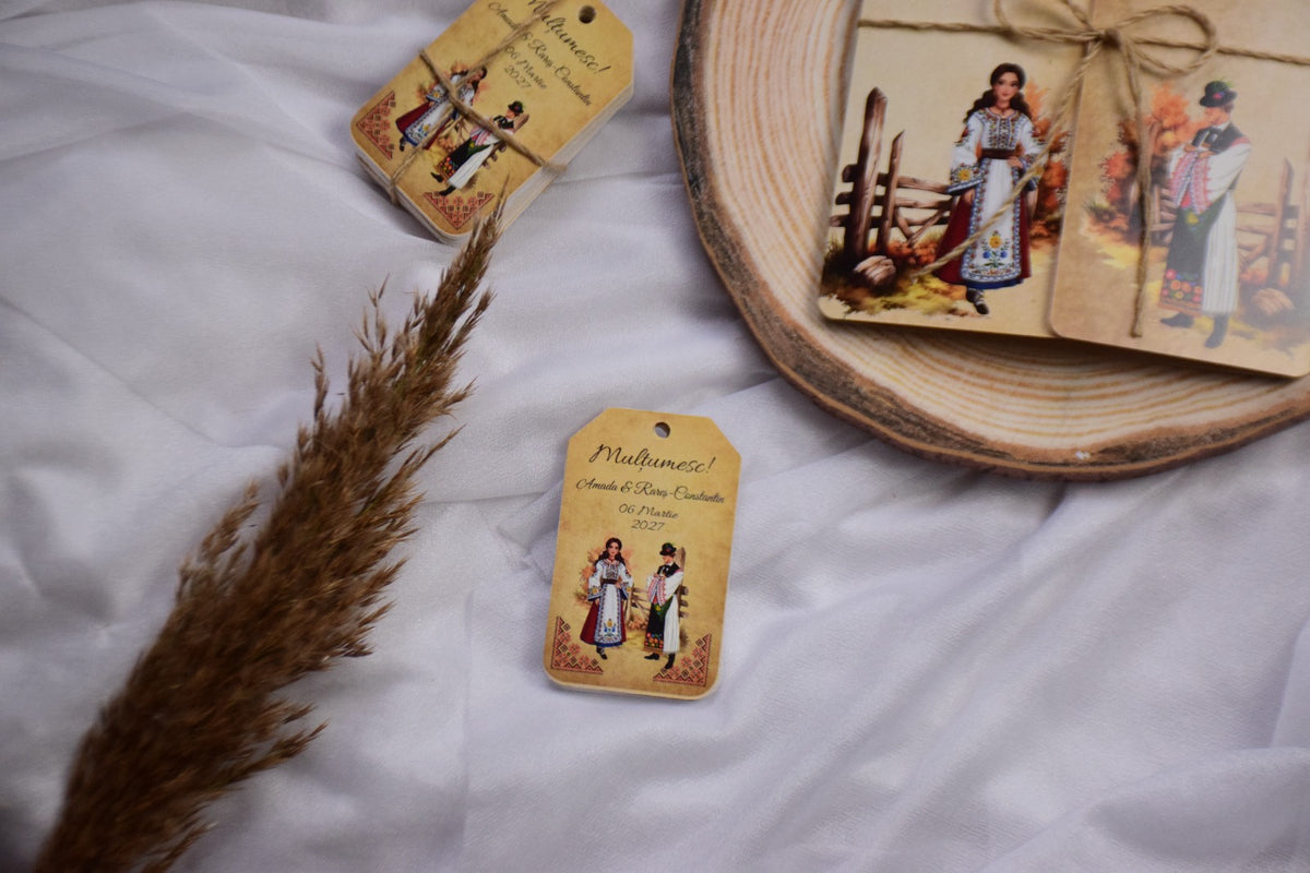 Etichetă Personalizată Traditional Nuntă / Botez - EB7