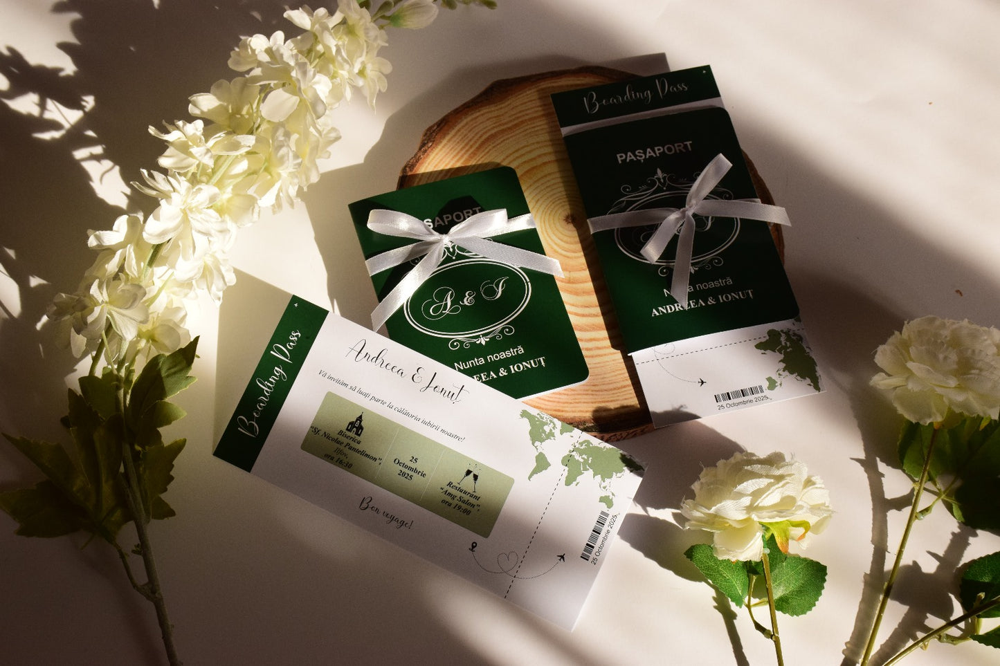Invitație Nunta handmade tip Pașaport - Model N120