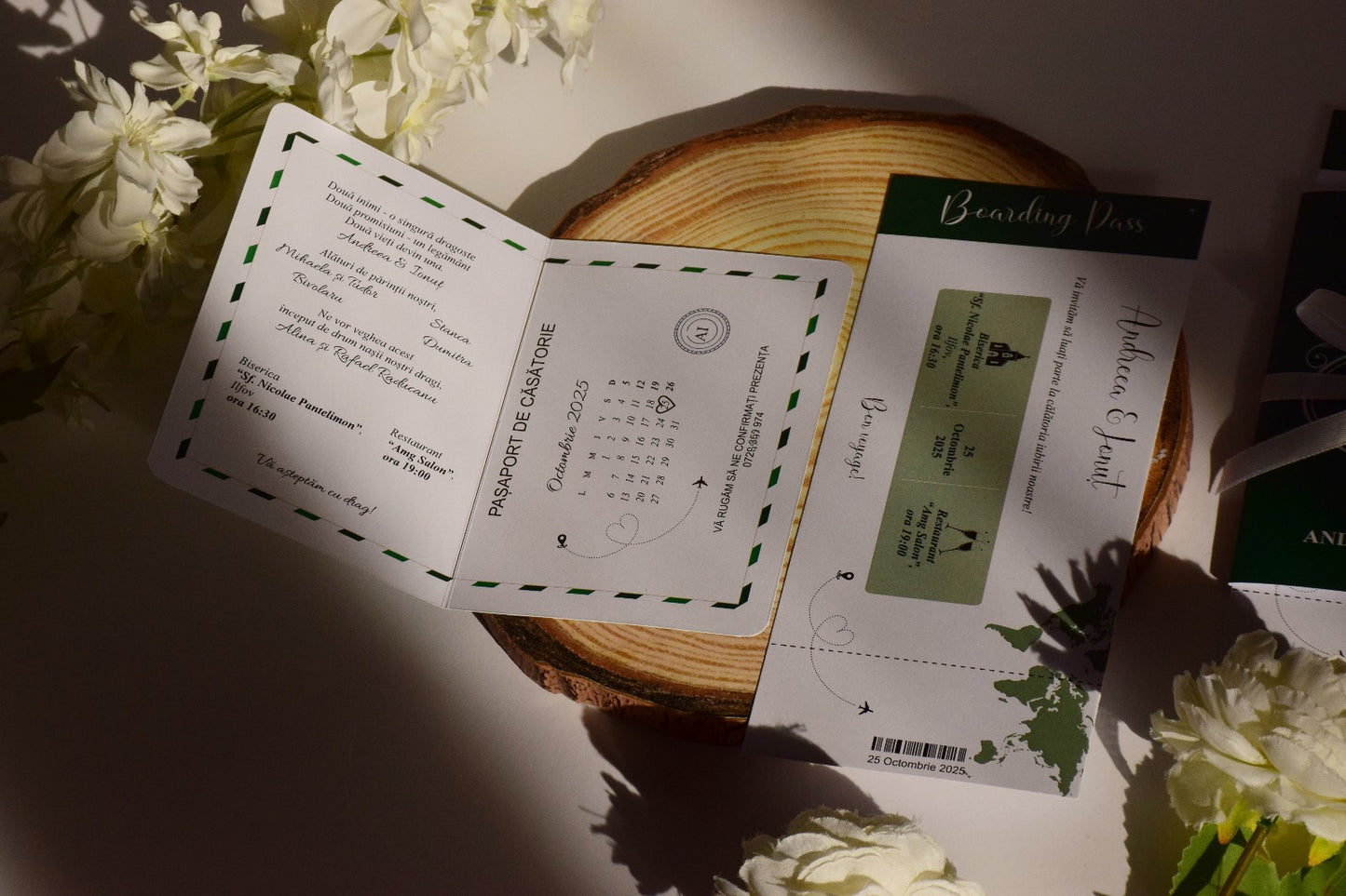 Invitație Nunta handmade tip Pașaport - Model N120