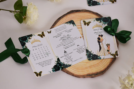 Invitatie Nunta si Botez tip Cărticică NB61