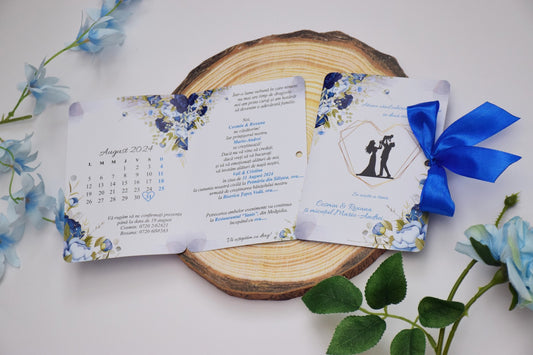 Invitatie Nunta si Botez tip Cărticică NB62