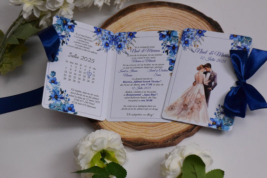 Invitatie Nunta si Botez tip Cărticică NB65