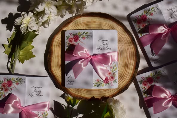 Invitatie Nunta si Botez tip Carte 3 laturi - NB93