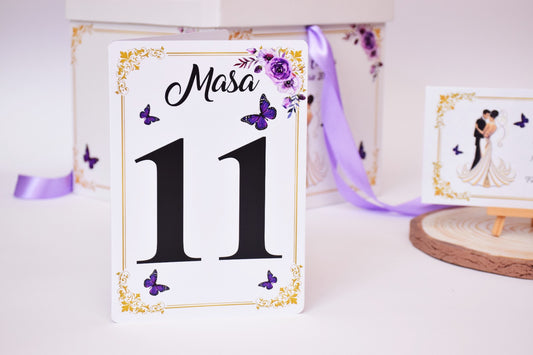 Numar de Masa personalizat numele invitatiilor NM12