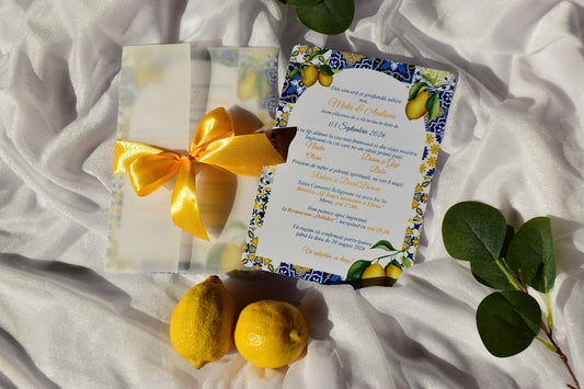 Invitatie Nunta cu fundita - N222