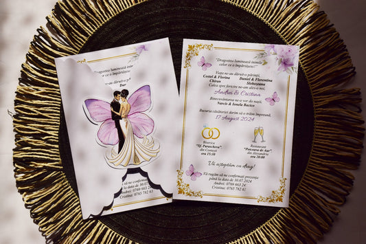 Invitație Nunta tema Fluture - N199