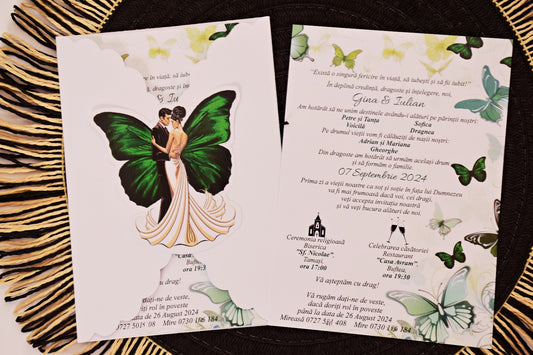 Invitație Nunta tema Fluture - N200