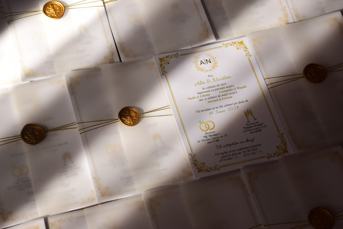 Invitație Nunta cu sigiliu - Model N272