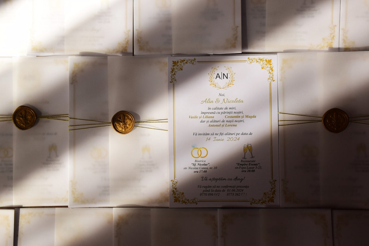 Invitație Nunta cu sigiliu - Model N272