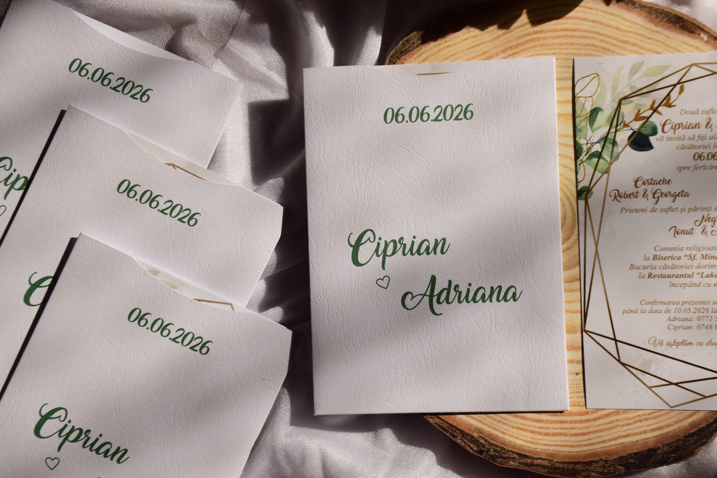 Invitație Nuntă cu plic texturat N288
