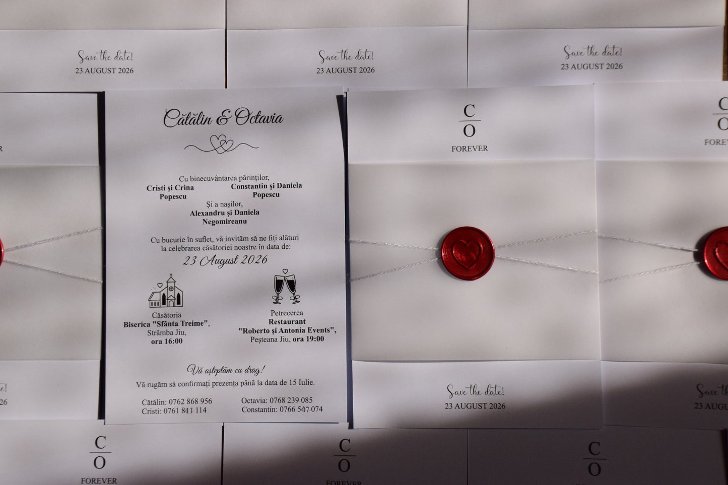 Invitație Nunta cu sigiliu - Model N248