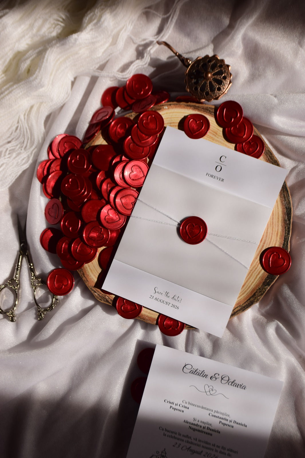 Invitație Nunta cu sigiliu - Model N248