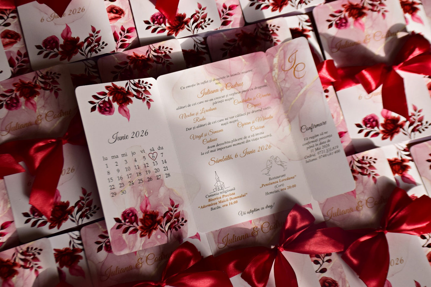 Invitație Nunta cu fundiță - Model N260